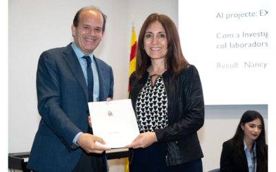 La Sra. Nancy Babio va rebre la Beca de Recerca Clínica de l’Acadèmia de Ciències Mèdiques i de la Salut de Catalunya i de Balears pel seu projecte “EXPOCARDI: Exposoma Químic i factors de risc cardiometabòlics en infants”,.