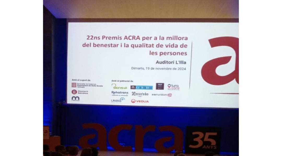 “Codinucat participa en els Premis ACRA 2024, amb homenatge a Montserrat Llopis i reconeixement a la innovació en el sector de la Gent Gran”